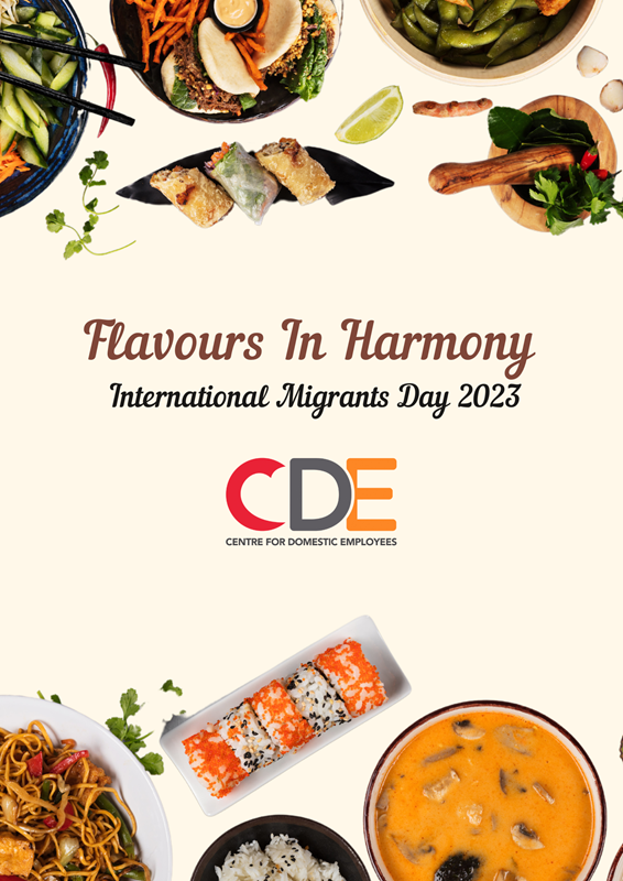 International Migrants Day 2023, Digital Cookbook Cover Page, Pictures of food